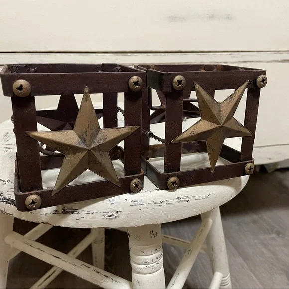 Rustic Star Candle Holders - Picture 4 of 4